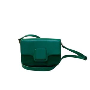 Zara Women’s Green Faux Leather Shoulder Bag